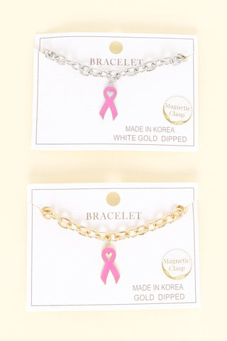 Pink Ribbon Bracelet