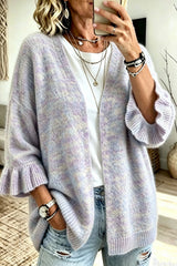 3/4 Sleeve  Knitted Loose Fit Cardigan