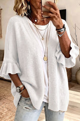 3/4 Sleeve  Knitted Loose Fit Cardigan
