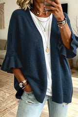 3/4 Sleeve  Knitted Loose Fit Cardigan