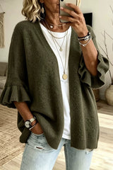 3/4 Sleeve  Knitted Loose Fit Cardigan