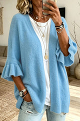 3/4 Sleeve  Knitted Loose Fit Cardigan