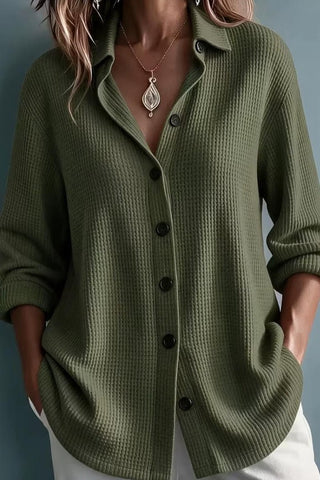 Waffle Button Top