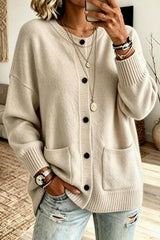 Button Up Pocket Knit Cardigan