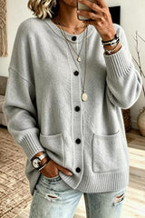 Button Up Pocket Knit Cardigan