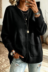 Button Up Pocket Knit Cardigan