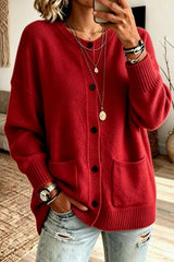 Button Up Pocket Knit Cardigan