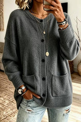Button Up Pocket Knit Cardigan