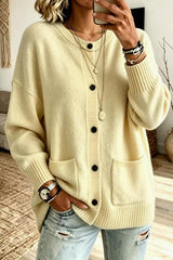 Button Up Pocket Knit Cardigan