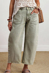 Cropped Barrel Jeans