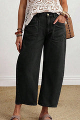 Cropped Barrel Jeans