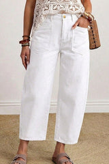 Cropped Barrel Jeans