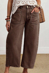 Cropped Barrel Jeans