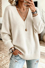 V-neck Knit Sweater