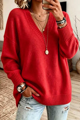 V-neck Knit Sweater