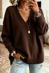 V-neck Knit Sweater