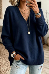 V-neck Knit Sweater