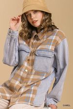 Stone Wash Plaid Shacket