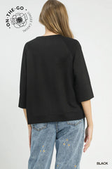 Luxeknit On-The-Go 3/4 Raglan Sleeve Top