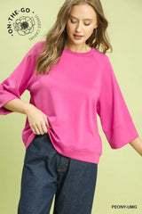 Luxeknit On-The-Go 3/4 Raglan Sleeve Top
