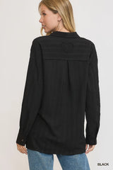 UMGEE Half Button Down Knit Top