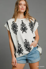 UMGEE Border Poncho Style Top