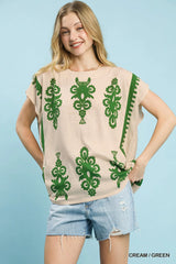 UMGEE Border Poncho Style Top
