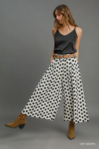 Playful Polka Wide Leg Pants