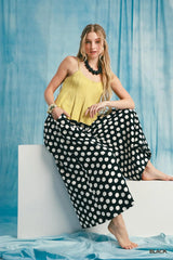 Playful Polka Wide Leg Pants