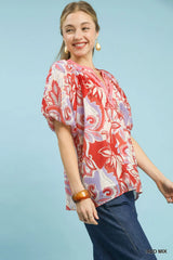 Mix Boho Floral Blouse