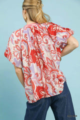 Mix Boho Floral Blouse