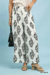 UMGEE Abstract Print Wide Leg Pants