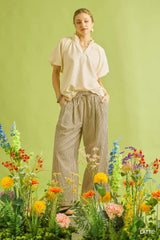 Striped Wide-Leg Pants