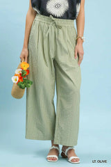 Striped Wide-Leg Pants