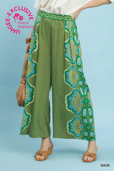 Print Wide Leg Palazzo Pants