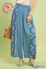 Print Wide Leg Palazzo Pants