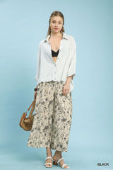 UMGEE Two Tone Floral Print Pants