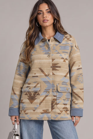 Geometric Print Jacket