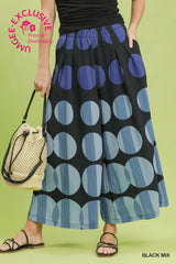 Oversized Dot Print Wide Leg Pants