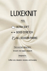 LUXEKNIT Colorblock Crewneck Raglan Sleeve Top/Pant Set