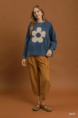 UMGEE Floral Patchwork Oversized Sweatshirt