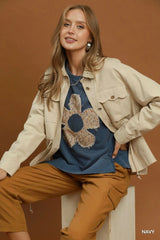 UMGEE Floral Patchwork Oversized Sweatshirt
