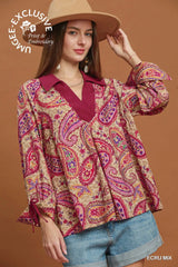 UMGEE Mix Paisley Print Top