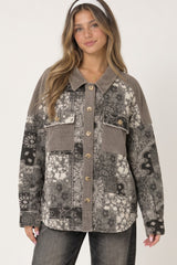 Patchwork Print Shacket