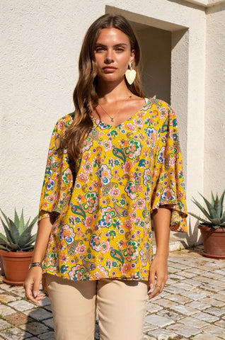 DEAR SCARLETT Yellow Cali Top