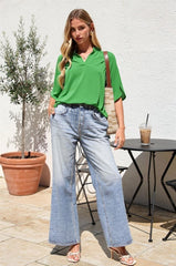 DEAR SCARLETT Kelly Green Breeze Top