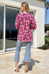 Hot Pink Lizzy Smocked Top