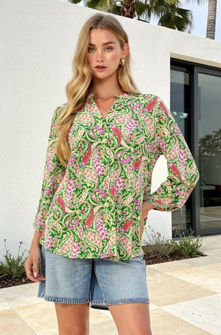 DEAR SCARLETT Kelly Green Lizzy Top
