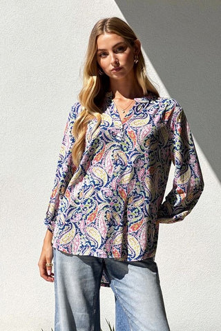 DEAR SCARLETT Royal Blue Lizzy Top