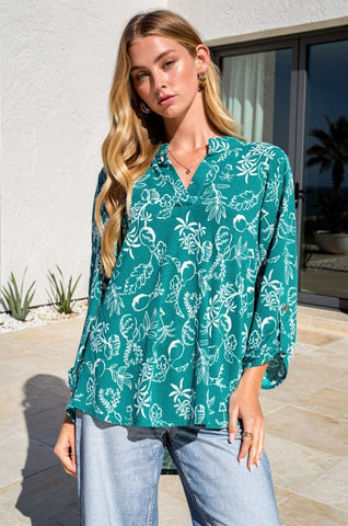 DEAR SCARLETT Aqua Lizzy Top